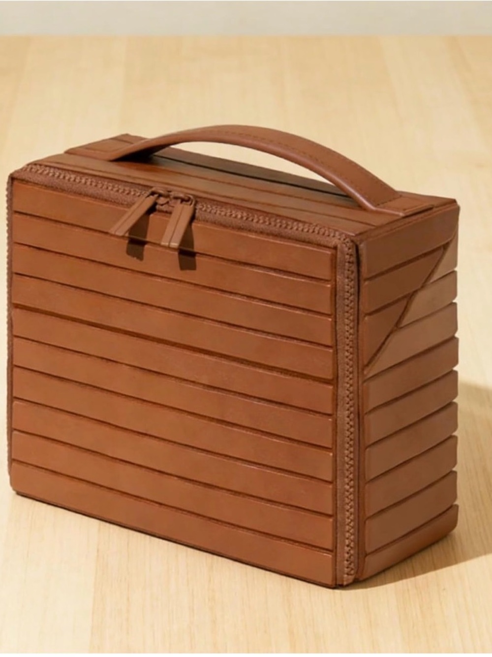 Womens cosmetic make up Bag New brown as seen in designer shops